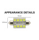 1.5 Watts - 10-30 Volts - C5W - Festoon Led Bulb - SV8.5 - White - D19.5*42mm - SJ5050-8B-W - AZLED